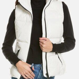 SAM NEW YORK WHITE FREEDOM PUFFER VEST IN SIZE SMALL